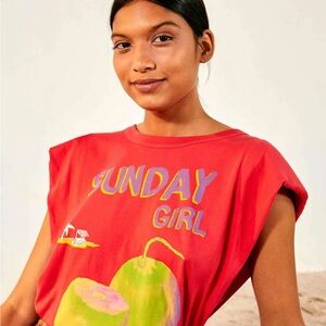 Sunday Girl Padded Shoulder Tank